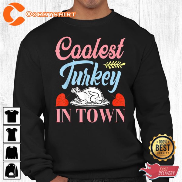 Coolest Turkey In The Flock Family Matching Thanksgiving Sweatshirt