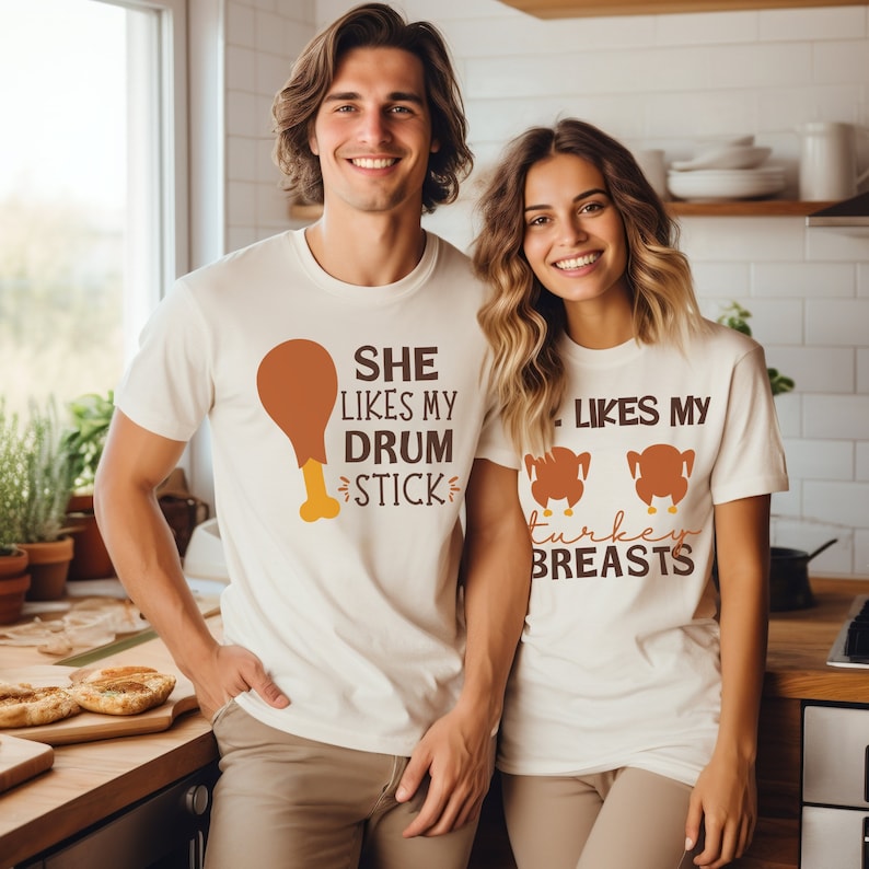 Couples Thanksgiving Food Dinner Shirts