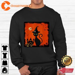 Cute Cat Pumpkin Halloween Thanksgiving Halloween T Shirts