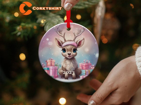 Cute Reindeer Ornament Christmas Decoration Holiday Gift