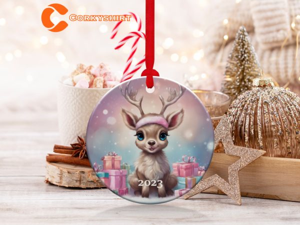 Cute Reindeer Ornament Christmas Decoration Holiday Gift
