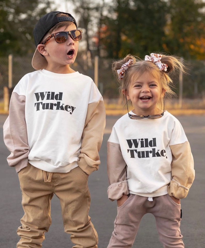 Cute Wild Turkey Thanksgiving T Shirt For Kids
