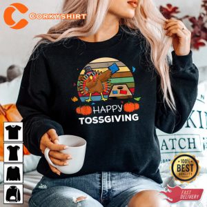 Dabbing Turkey Thanksgiving Cornhole Turkey Day Corn Hole Sweatshirt