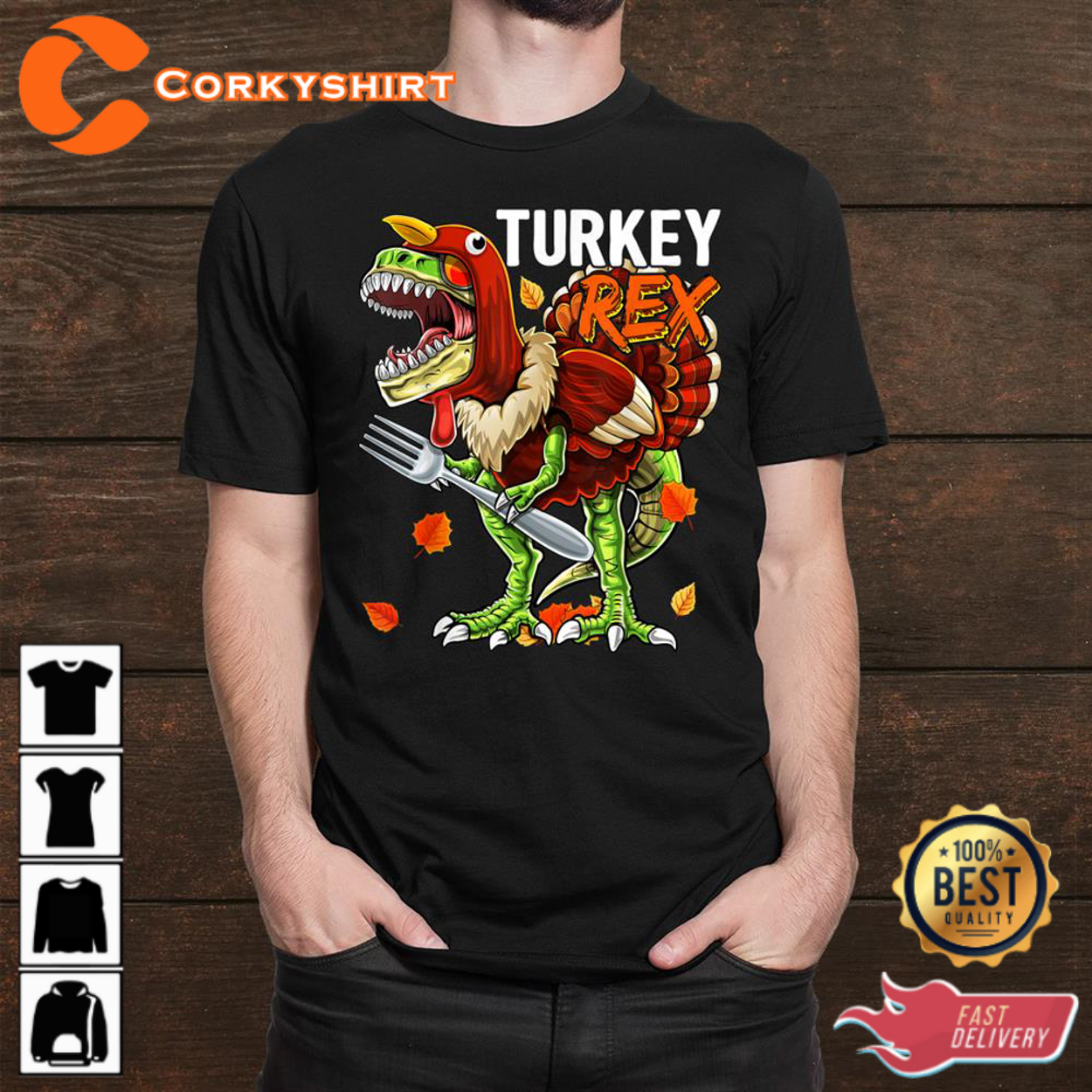 Dinosaur Turkey Thanksgiving Rex Costume Shirts