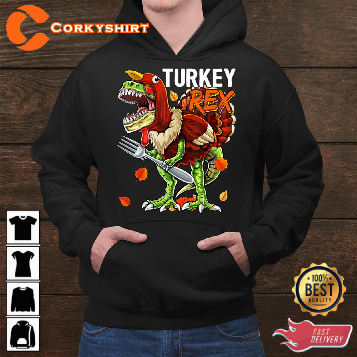 Dinosaur Turkey Thanksgiving Rex Costume Shirts