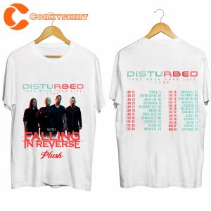 Disturbed T Shirt Take Back Your Life Tour 2024