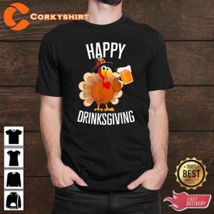 Drinksgiving Drinking Friendsgiving Thanksgiving Shirts