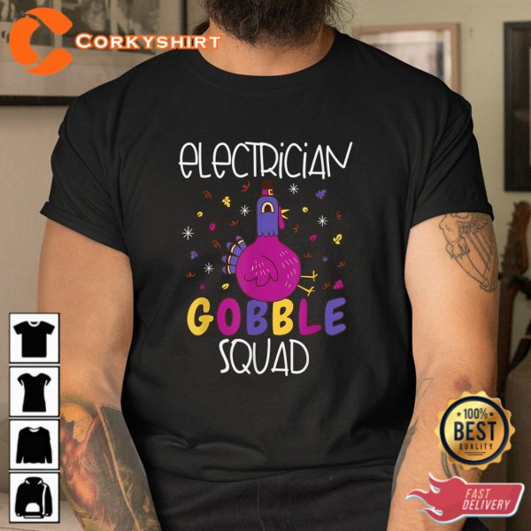 Electrician Squad Gobble Thanksgiving Sweatshirt