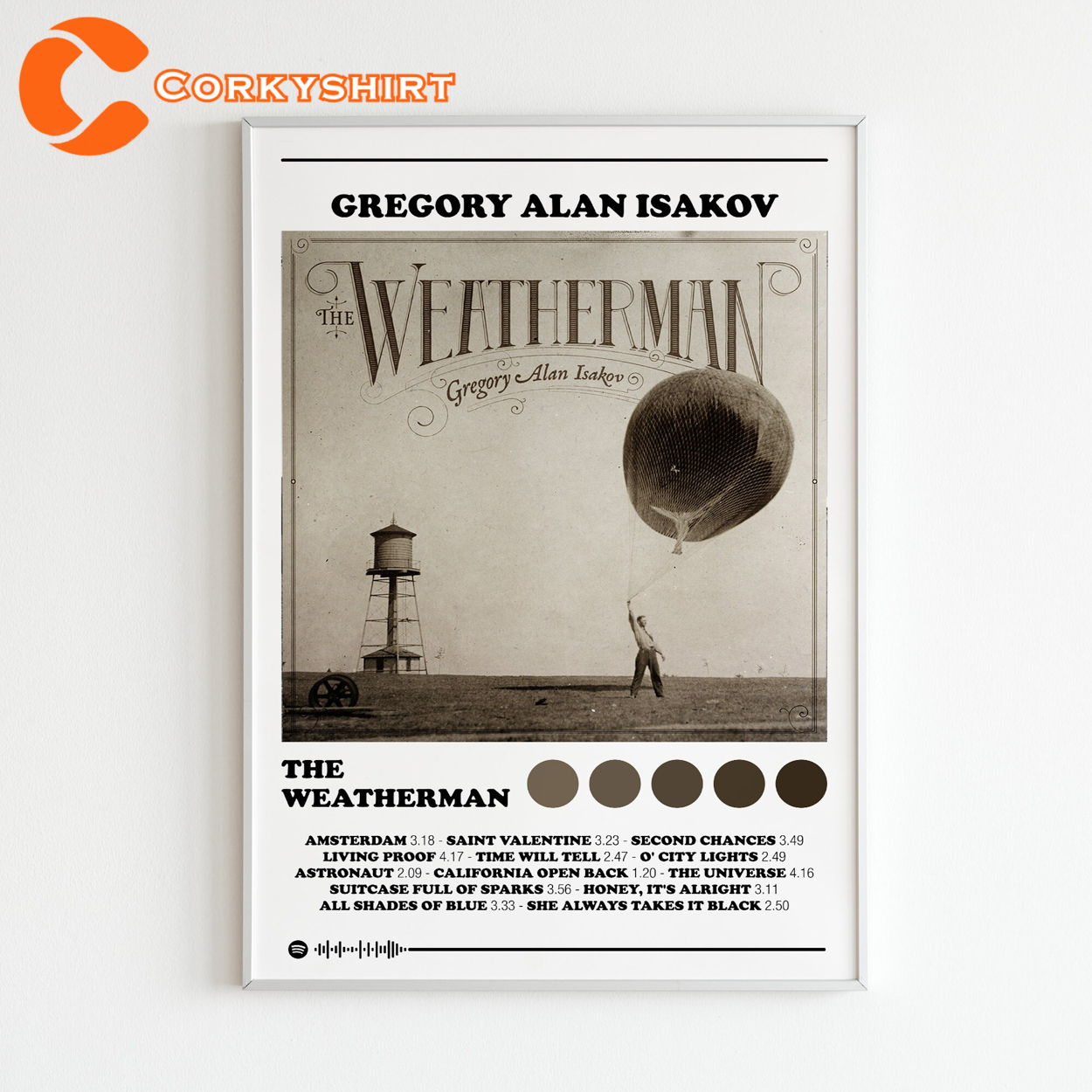 Gregory Alan Isakov The Weatherman Album Poster