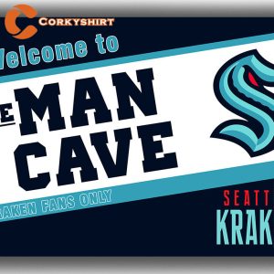 Seattle Kraken Hockey Team MAN CAVE Flags