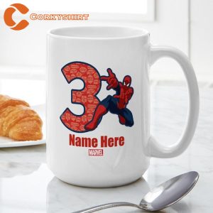 Spider Man Birthday 3 Large Mugs