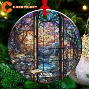 Stained Glass Ornament 2023 Christmas Decoration Holiday