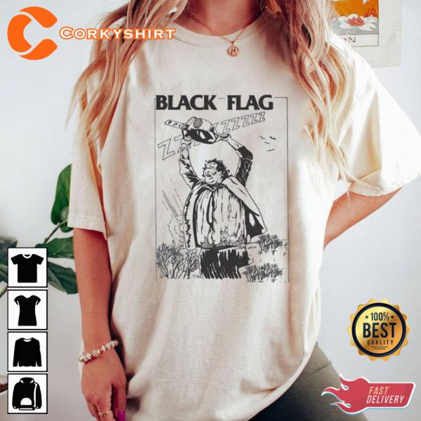 Texas Chainsaw Shirt Black Flag