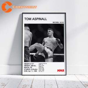 Tom Aspinall UFC Poster Mixed Martial Arts