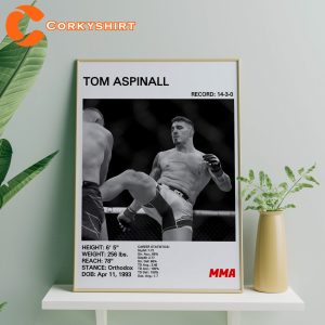 Tom Aspinall UFC Poster Mixed Martial Arts
