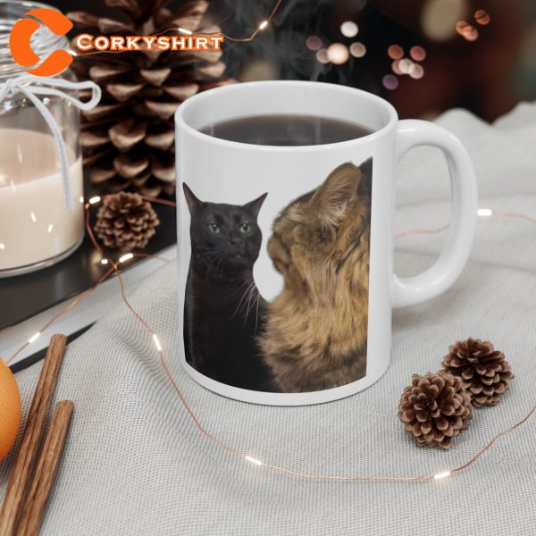 Funny Cat Zoning Out Coffee Mug