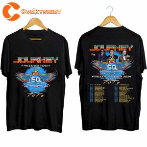 Journey Band Shirt Freedom Tour 2024 With Toto