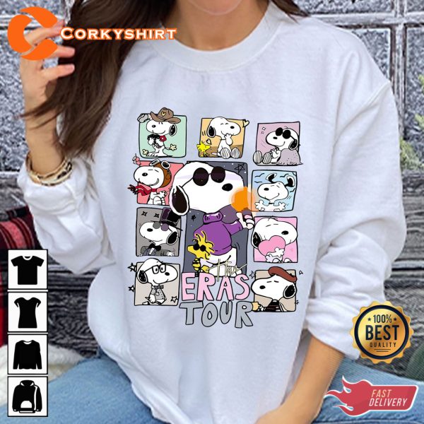 Snoopy T Shirt Eras Tour Swifties