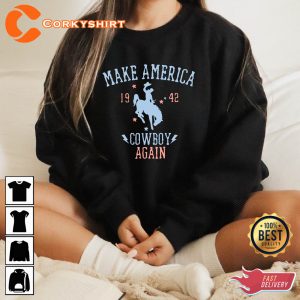 Vintage Western Shirt Make America Cowboy Again