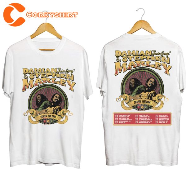 Traffic Jam 2024 Damian And Stephen Marley Tour Shirt