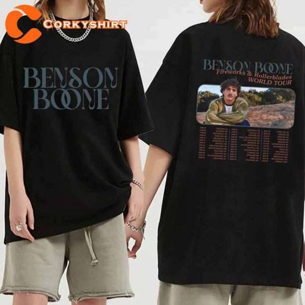 Fireworks And Rollerblades Benson Boone Tour Shirt