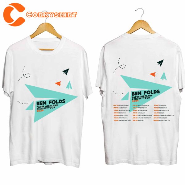 Paper Airplane Request Tour Ben Folds Shirt