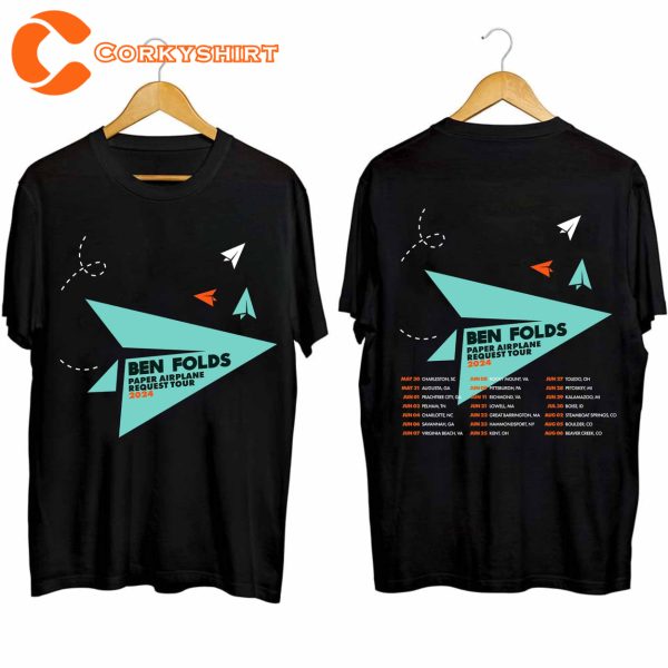 Paper Airplane Request Tour Ben Folds Shirt